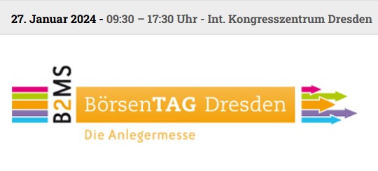 Der Start in das Jahr 2024 beginnt mit dem Börsentag Dresden