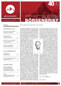Austria Börsenbrief Nr. 40 vom 14.10.2026