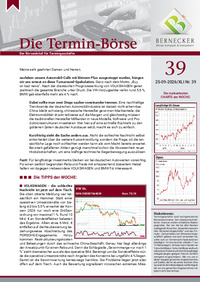 Die Termin-Börse Nr. 39 vom 25.09.2026