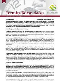 Termin-Börse daily vom 02.10.2026